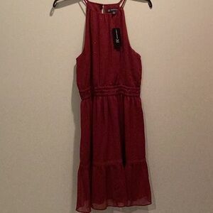 NWT Inc International concepts burgundy reddish color dress in size small
